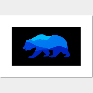 blue mountain bear Posters and Art